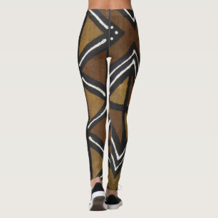 Leggings  Letreras de barro africanas impresas