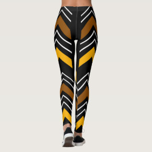 Leggings Letreras de barro africanas impresas