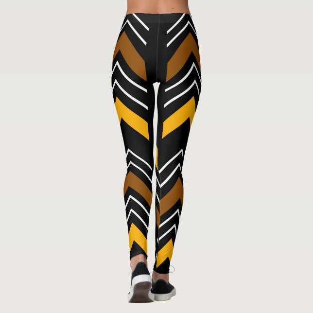 Leggings Letreras de barro africanas impresas (Reverso)