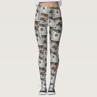 Leggings Letreras de billetes de cien dólares