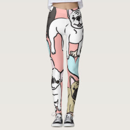 Leggings Letreras de bulldog de Francia