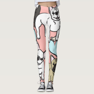 Leggings Letreras de bulldog de Francia