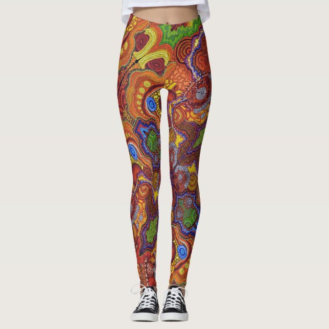 Leggings Letreras de diseño de Damien y Yilpi (Anverso)
