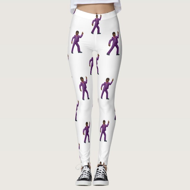 Leggings Letreras de hombres bailarines de emoji (Anverso)