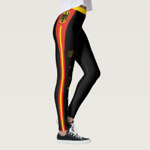 Leggings Letreras de moda alemanas, patrióticas, bandera al