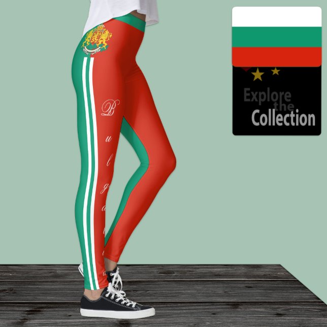 Leggings Letreras de moda de Bulgaria, bandera búlgara/depo (Subido por el creador)
