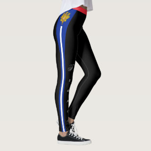 Leggings Letreras de moda de Francia, patrióticas, bandera