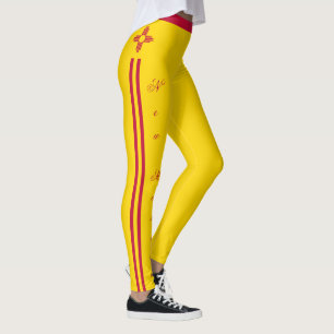 Leggings Letreras de moda de Nuevo México, Bandera de Nuevo