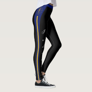 Leggings Letreras de moda Indiana, Bandera Indiana/deportes