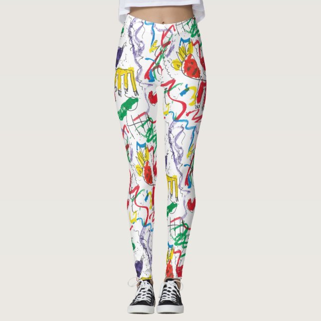 Leggings Letreras inspiradas en el basquiat de Charlotte (Anverso)