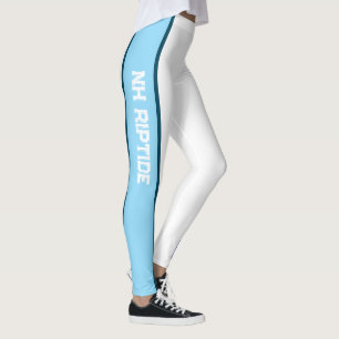 Leggings Letrería blanca de longitud completa con "NH Ripti
