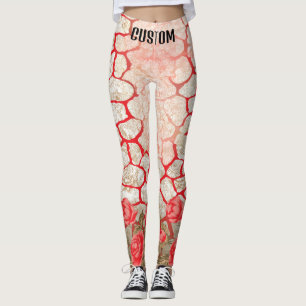 Leggings Levantamiento de bocas y piernas de impresión para