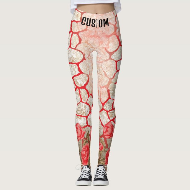 Leggings Levantamiento de bocas y piernas de impresión para (Anverso)
