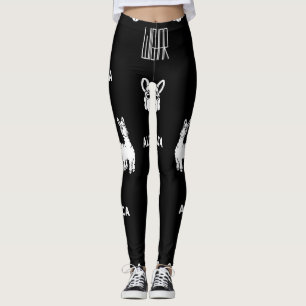 Leggings Leyenda alpaca blanca y negra por Wighar