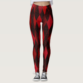 Leggings Leyenda de argyle rojo clásico