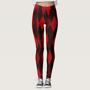 Leggings Leyenda de argyle rojo clásico
