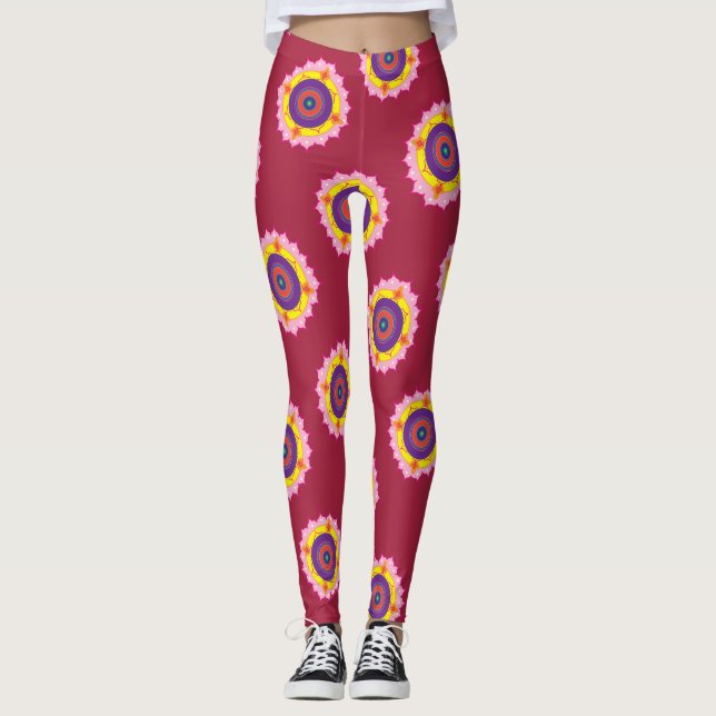 Leggings Leyenda de arte colorido (Anverso)