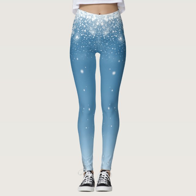 Leggings Leyenda de citas de invierno de nieve naval (Anverso)