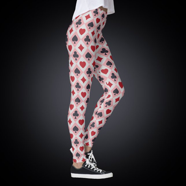 Leggings Leyenda de colores de las tarjetas de reproducción (Vintage Playing Cards Colors Legging)