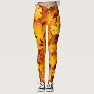 Leggings Leyenda de diseño de hojas de otoño
