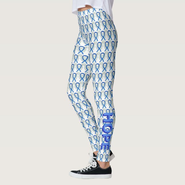 Leggings Leyenda de la cinta de la conciencia azul Angel Pe (Izquierda)