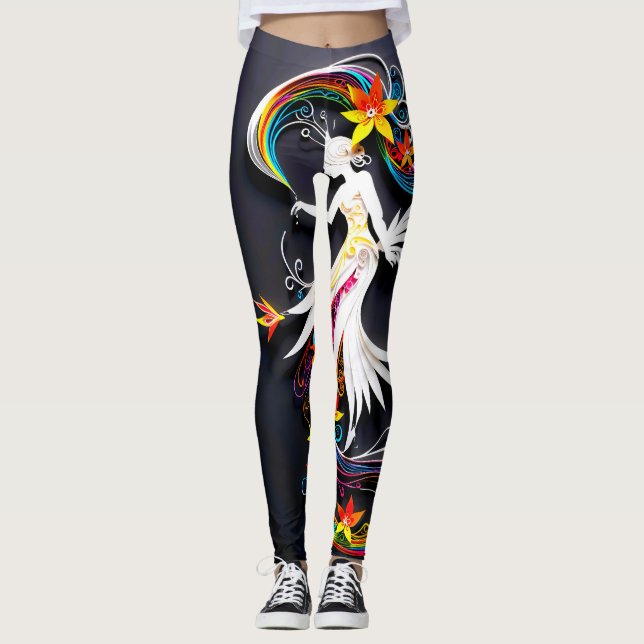 Leggings Leyenda de papel de moda (Anverso)