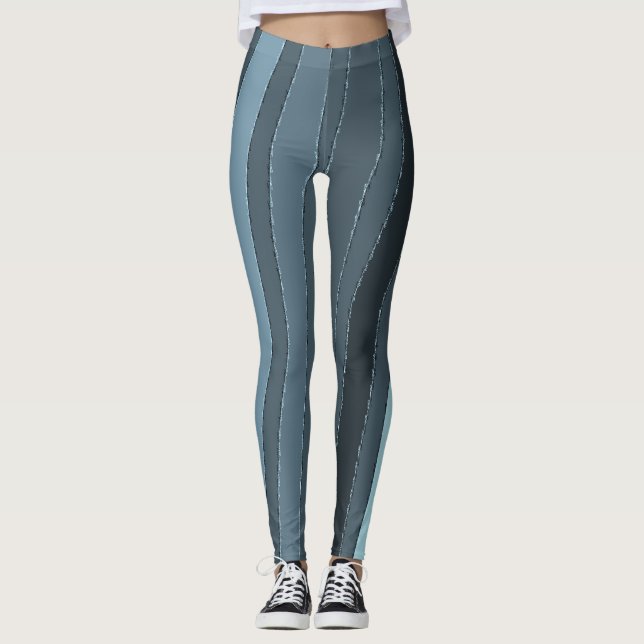 Leggings Leyenda de rayas grises de moda "Ratti_Creative_Ar (Anverso)