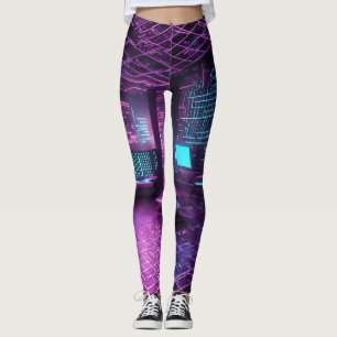 Leggings Leyenda del circuito digital de impulso técnico