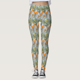 Leggings Leyenda del patrón de los folletos de la corona nu