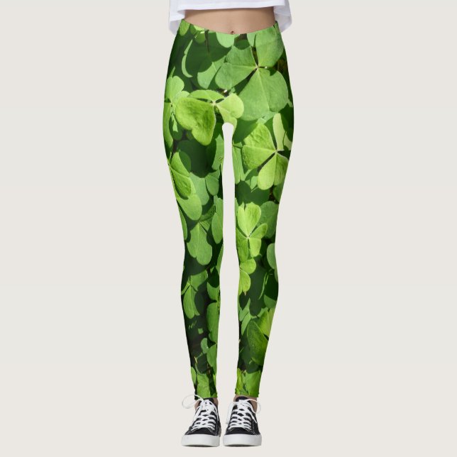 Leggings Leyenda del patrón de vestidores verdes (Anverso)