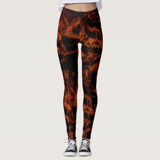 Leggings Leyenda estilo diva para mujeres rojo caliente
