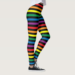 Leggings Leyendas a rayas arcoiris y negras
