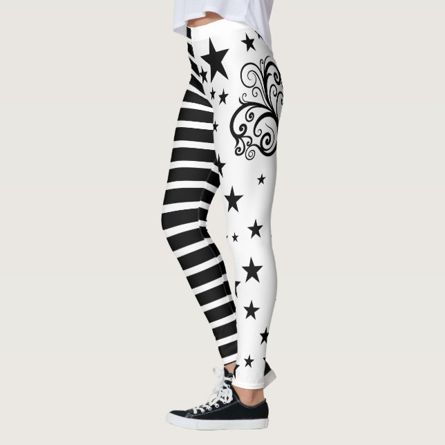 Leggings Leyendas a rayas brujas de Halloween (Izquierda)