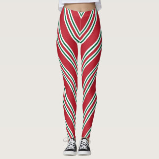 Leggings Leyendas a rayas de caña de Navidad