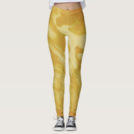 Leggings Leyendas abstractas amarillas blancas