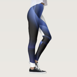 Leggings Leyendas abstractas azules y blancas
