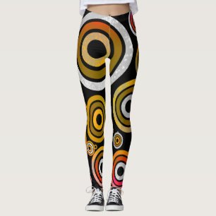 Leggings Leyendas abstractas de círculo naranja