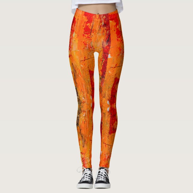 Leggings Leyendas abstractas del Naranja ligero (Anverso)