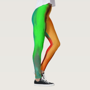 Leggings Leyendas abstractas del Naranja verde