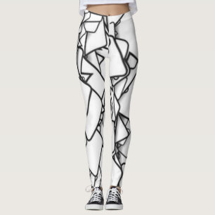 Leggings Leyendas abstractas en blanco y negro