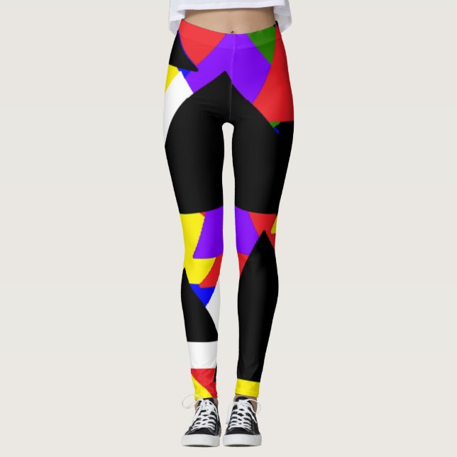 Leggings Leyendas abstractas multicolores (Anverso)
