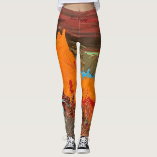 Leggings Leyendas abstractas "ráfaga Naranja"