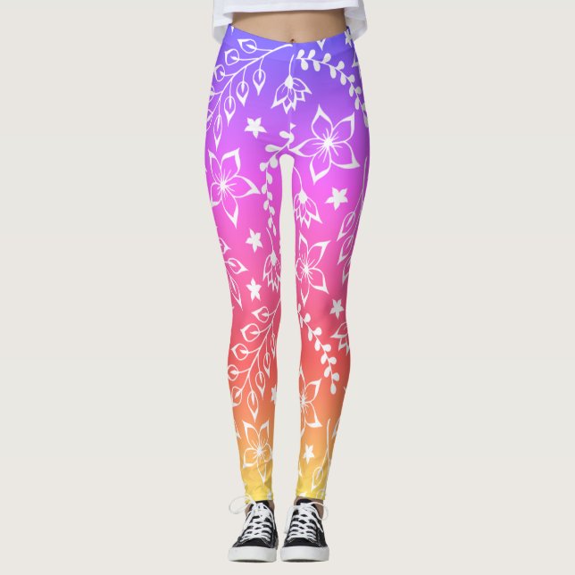 Leggings Leyendas arcoiris para el gimnasio y el yoga (Anverso)