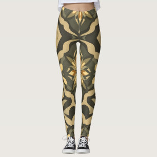 Leggings Leyendas artísticas con diseño simétrico negrita