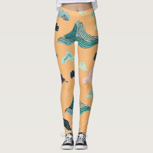 Leggings Leyendas artísticas de Ocean Bliss - Acuático eleg