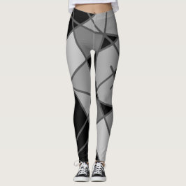 Leggings Leyendas asimétricas grises y negras de Joya Eve