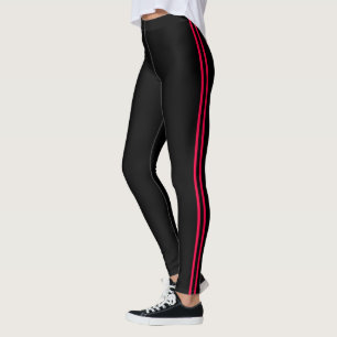 Leggings Leyendas atléticas a rayas rojas y negras