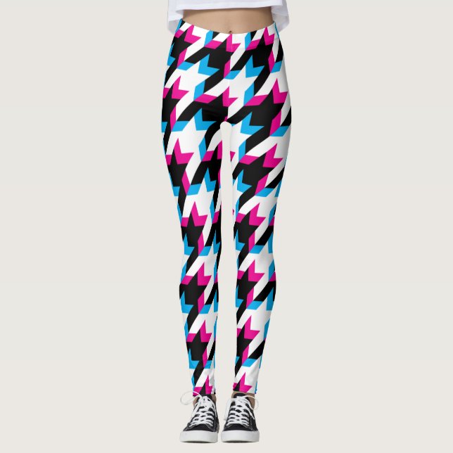 Leggings Leyendas azul y rosa con gallo de gallo (Anverso)