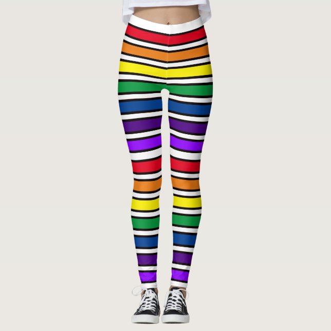 Leggings Leyendas - Bares de color arcoiris (Anverso)