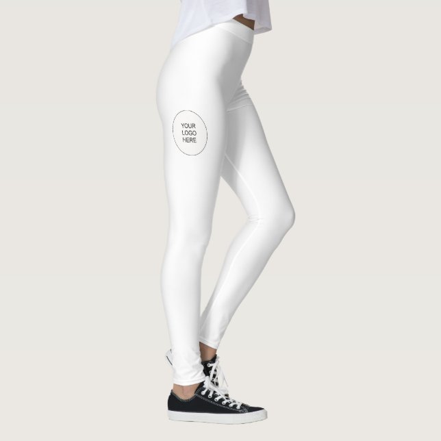 Leggings Leyendas blancas Añadir su nombre Texto Logo Moder (Derecha)
